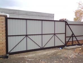Ворота откатные с ручным управлением - пример 12 фото в Дзержинском
